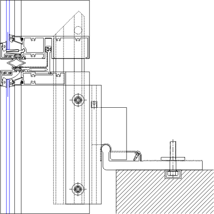 Stacking Horizontal Detail | YCU 750 TU | 08 44 13 - Curtain Wall | YKK ...