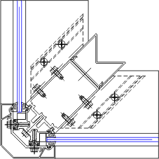 90° Outside Corner Detail | YCW 750 OG | 08 44 13 - Curtain Wall | YKK ...