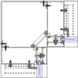 90° Inside Corner Detail | YCW 750 OG | 08 44 13 - Curtain Wall | YKK ...