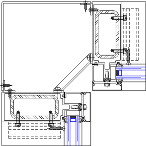 90° Inside Corner Detail | YCW 750 OG | 08 44 13 - Curtain Wall | YKK ...