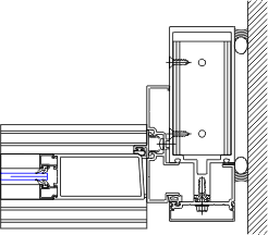 Door Right Jamb Detail | YCW 750 OG | 08 44 13 - Curtain Wall | YKK AP ...