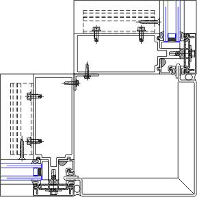 90° Outside Corner Detail | YCW 750 OGP | 08 44 13 - Curtain Wall | YKK ...