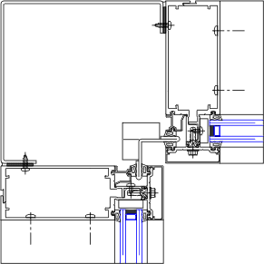 90° Inside Corner Detail | YCW 750 SplineTech® | 08 44 13 - Curtain ...