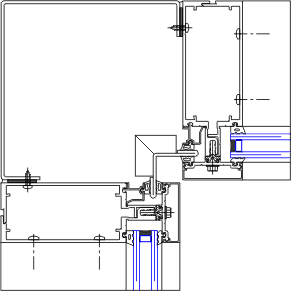 90° Inside Corner Detail | YCW 750 SplineTech® | 08 44 13 - Curtain ...