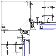 90° Inside Corner Detail | YCW 750 SSG | 08 44 13 - Curtain Wall | YKK ...