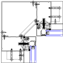 90° Inside Corner Detail | YCW 750 SSG | 08 44 13 - Curtain Wall | YKK ...