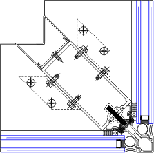 90° Outside Corner Detail | YCW 750 SSG | 08 44 13 - Curtain Wall | YKK ...