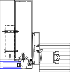 Door Left Jamb Detail | YCW 750 SSG | 08 44 13 - Curtain Wall | YKK AP ...