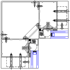 90° Inside Corner Detail | YCW 750 SSG | 08 44 13 - Curtain Wall | YKK ...