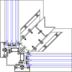 90° Outside Corner Detail | YCW 750 XT | 08 44 13 - Curtain Wall | YKK ...