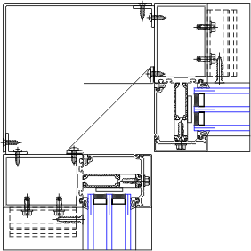 90° Inside Corner Detail | YCW 750 XT | 08 44 13 - Curtain Wall | YKK ...