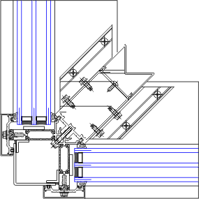 90° Outside Corner Detail | YCW 750 XT | 08 44 13 - Curtain Wall | YKK ...