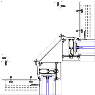 90° Inside Corner Detail | YCW 750 XT | 08 44 13 - Curtain Wall | YKK ...