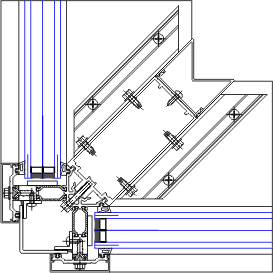 90° Outside Corner Detail | YCW 750 XT | 08 44 13 - Curtain Wall | YKK ...