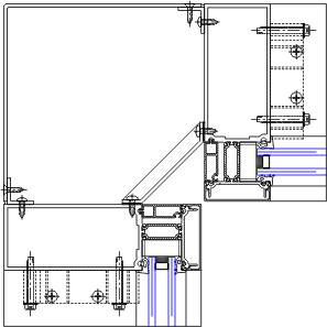 90° Inside Corner Detail | YCW 750 XT IG | 08 44 13 - Curtain Wall ...