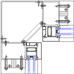 90° Inside Corner Detail | YCW 750 XT IG | 08 44 13 - Curtain Wall ...