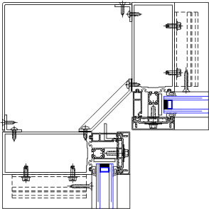 90° Inside Corner Detail | YCW 750 XTP | 08 44 13 - Curtain Wall | YKK ...