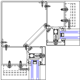 90° Inside Corner Detail | YCW 750 XT SSG | 08 44 13 - Curtain Wall ...