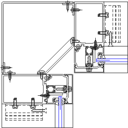 90° Inside Corner Detail | YCW 750 XT SSG | 08 44 13 - Curtain Wall ...