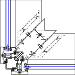 90° Outside Corner Detail | YCW 750 XT SSG | 08 44 13 - Curtain Wall ...