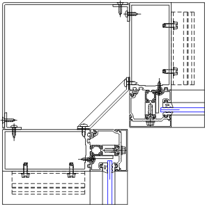 90° Inside Corner Detail | YCW 750 XT SSG | 08 44 13 - Curtain Wall ...