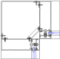 90° Inside Corner Detail | YCW 752 | 08 44 13 - Curtain Wall | YKK AP ...