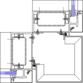 90° Outside Corner Detail | YHC 300 IG | 08 44 13 - Curtain Wall | YKK ...