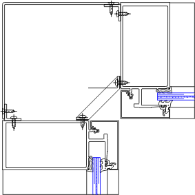 90° Inside Corner Detail | YHC 300 IG | 08 44 13 - Curtain Wall | YKK ...