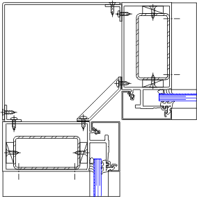 90° Inside Corner Detail | YHC 300 IG | 08 44 13 - Curtain Wall | YKK ...