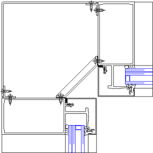 90° Inside Corner Detail | YHC 300 IG | 08 44 13 - Curtain Wall | YKK ...