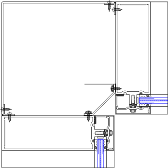 90° Inside Corner Detail | YHC 300 OG | 08 44 13 - Curtain Wall | YKK ...