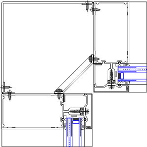 90° Inside Corner Detail | YHC 300 SSG | 08 44 13 - Curtain Wall | YKK ...