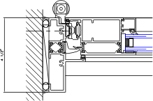 Hinge Jamb | YTD 350 T | 08 32 13 - Balcony Doors | YKK AP Product Guide