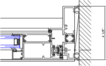 Lock Jamb | YTD 350 T | 08 32 13 - Balcony Doors | YKK AP Product Guide