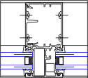 Vertical Mullion Detail | YWW 45 FI | 08 41 13 - Window Wall | YKK AP ...