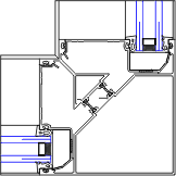 90° Outside Corner Detail | YWW 45 TU | 08 41 13 - Window Wall | YKK AP ...