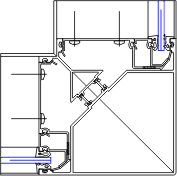 90° Outside Corner Detail | YWW 50 T | 08 41 13 - Window Wall | YKK AP ...