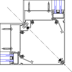 90° Outside Corner Detail | YWW 60 TU | 08 41 13 - Window Wall | YKK AP ...