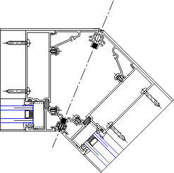 90° Inside Corner Detail | YWW 60 TU | 08 41 13 - Window Wall | YKK AP ...