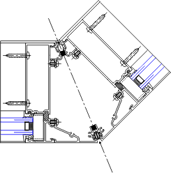 90° Outside Corner Detail | YWW 60 TU | 08 41 13 - Window Wall | YKK AP ...