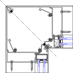 90° Inside Corner Detail | YWW 60 TU | 08 41 13 - Window Wall | YKK AP ...