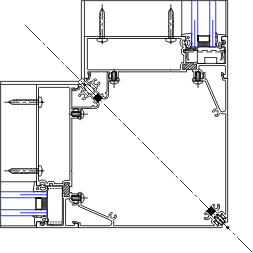 90° Outside Corner Detail | YWW 60 TU | 08 41 13 - Window Wall | YKK AP ...