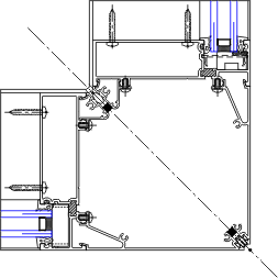 90° Outside Corner Detail | YWW 60 TU | 08 41 13 - Window Wall | YKK AP ...