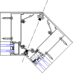 90° Inside Corner Detail | YWW 60 TU | 08 41 13 - Window Wall | YKK AP ...