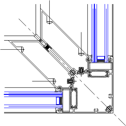 90° Outside Corner Detail | YWW 60 XT | 08 41 13 - Window Wall | YKK AP ...