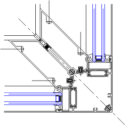 90° Outside Corner Detail | YWW 60 XT | 08 41 13 - Window Wall | YKK AP ...