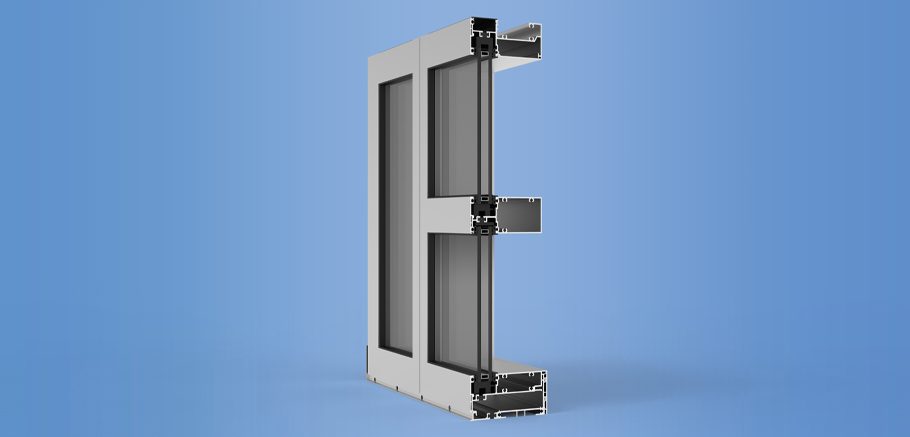 YWW 50 TU - Thermally Broken Window Wall System with Optional Slab Edge and Cover