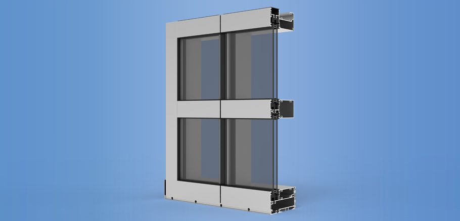 YWW 50 TU - Thermally Broken Window Wall System with Optional Slab Edge and Cover