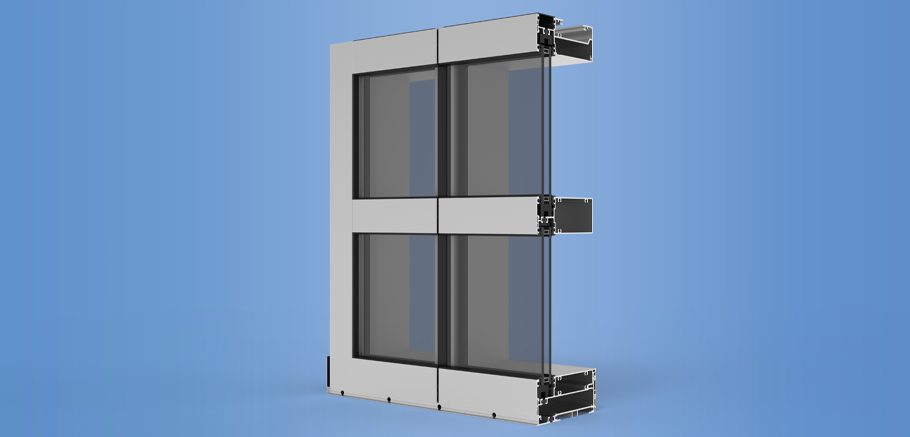 YWW 60 TU - Thermally Broken Window Wall System with Optional Slab Edge and Cover